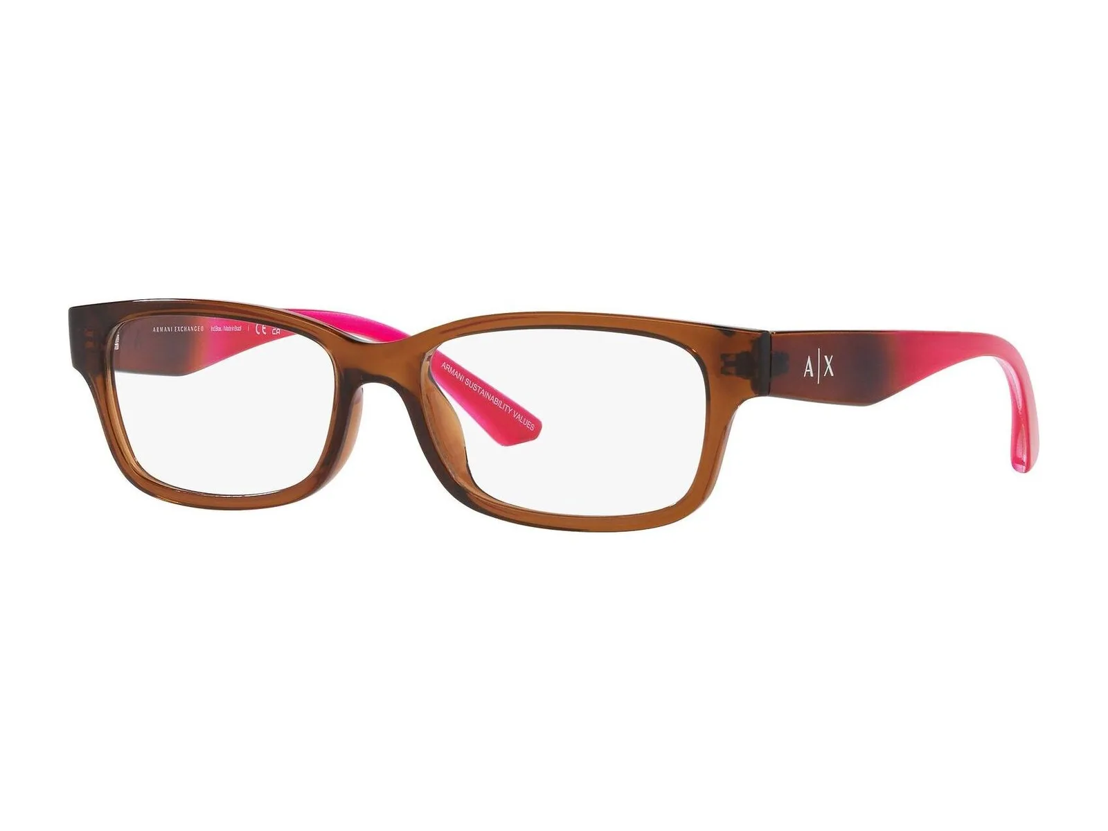 Armani Exchange AX3107U, translucent brillante marrón oscuro