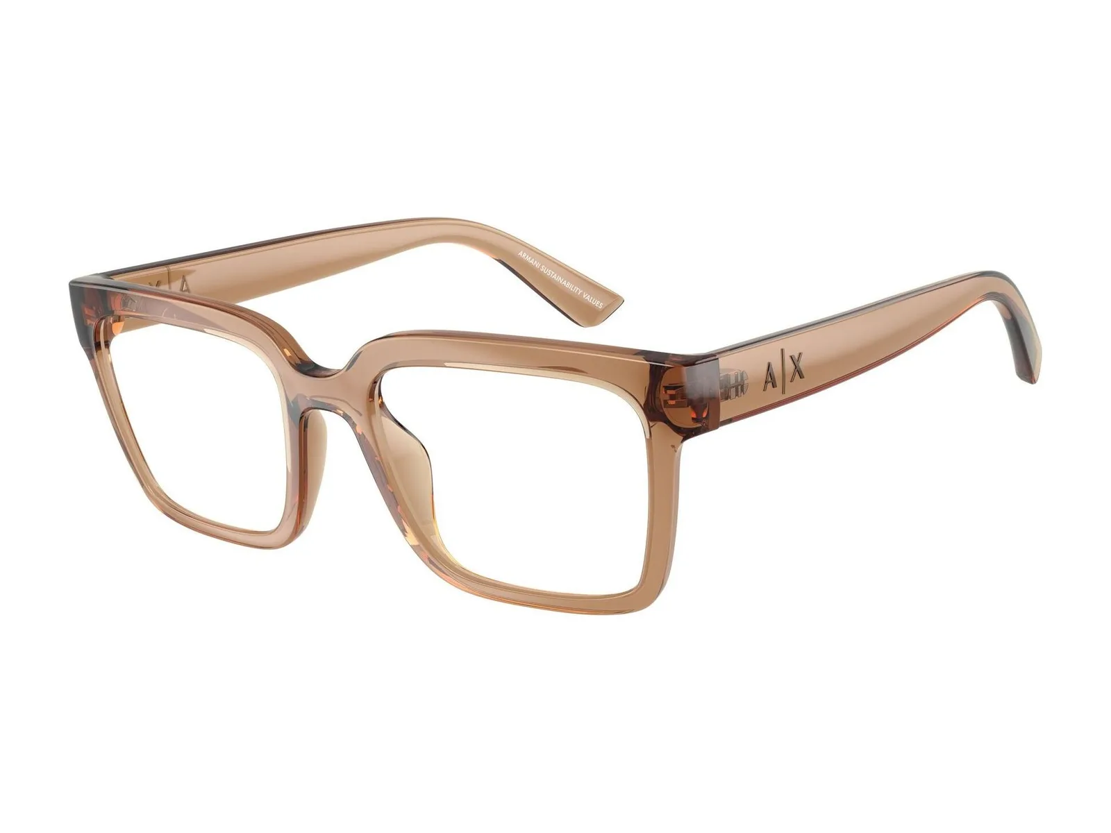 Armani Exchange AX3133U, marrón brillante transparente