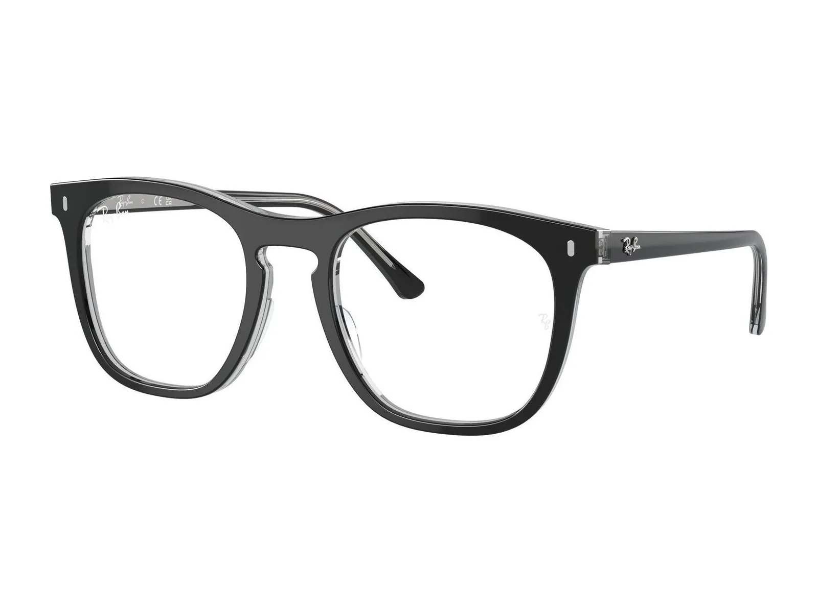 Ray-Ban RX2210V, gris oscuro sobre trans gris claro