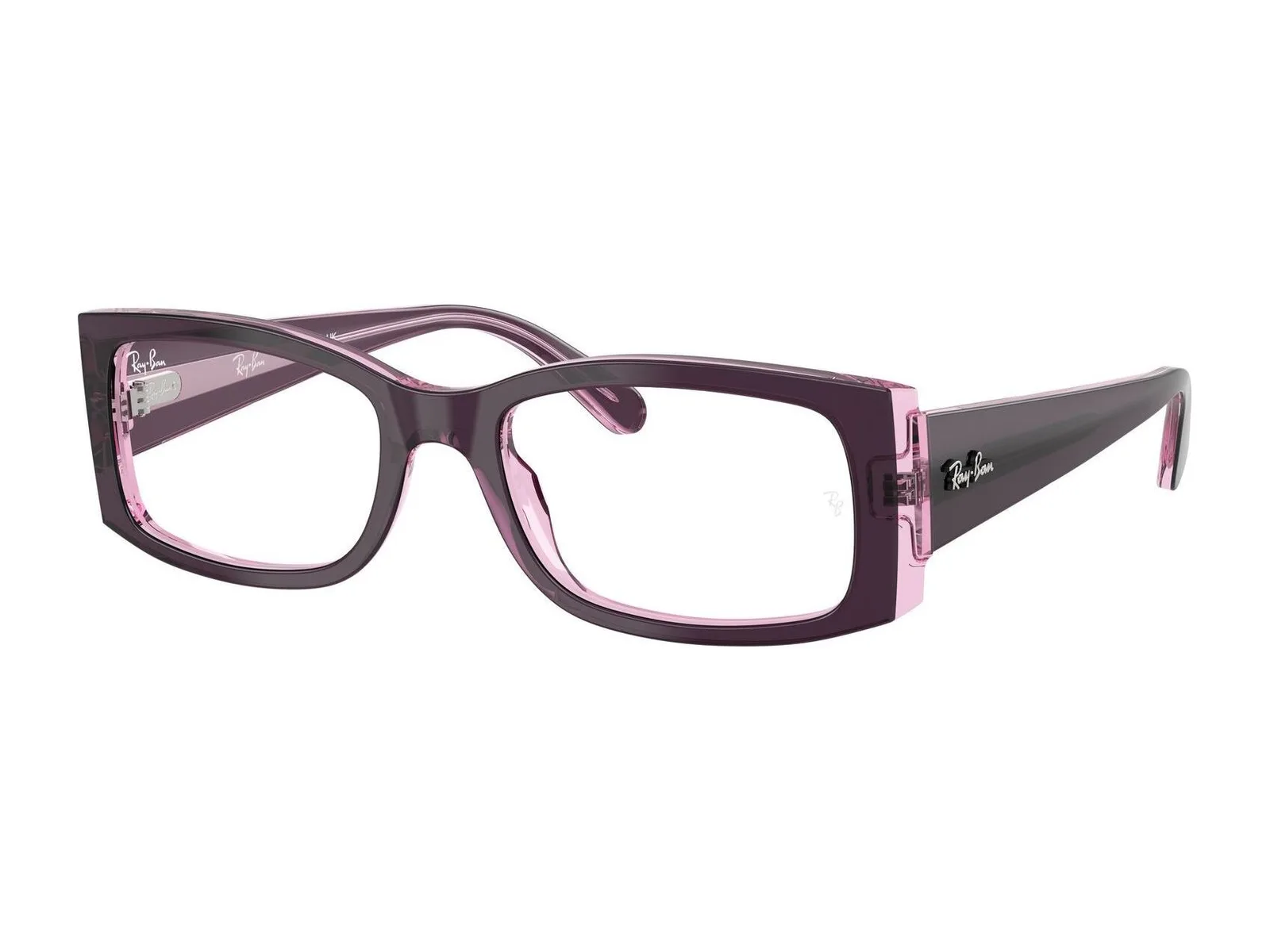 Ray-Ban RX5434, violeta sobre rosa transparente